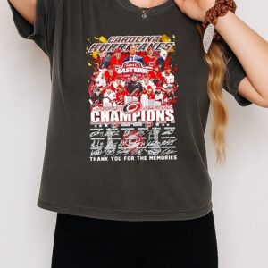 Carolina Hurricanes 2026 NHL Eastern Conference Champions Thank You For The Memories Signatures T-Shirt