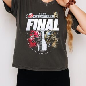Carolina Hurricanes Vs Vegas Golden Knights 2026 Stanley Cup Final Helmet Matchup T-Shirt