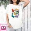 Cat Love Rainbow Collage Graphic T-Shirt