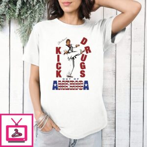 Chuck Norris Kick Drugs Out Of America Signature T-Shirt