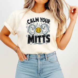 Clam Your Mitts Baseball Cartoon T-Shirt