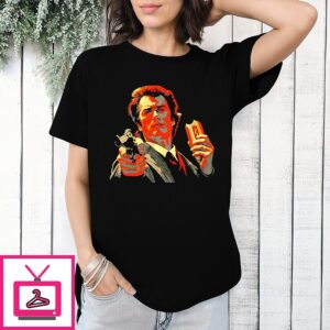 Clint Eastwood Hot Dog And Gun Vintage T-Shirt
