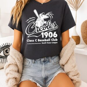 Creoles Lake Charles 1906 Class C Baseball Club South Texas League T-Shirt