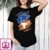 Dallas Cowboys And Texas Longhorn Two Teams One Heart Scratch T-Shirt