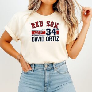 David Ortiz Red Sox 34 Signature T-Shirt