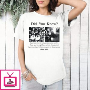 Did You Know If Your Eyes Went Left First Your Brain Chose Comfort T-Shirt