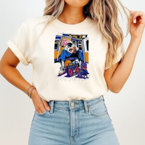 Dunkin X New York Knicks Streetwear Dog And Music Graphic T-Shirt