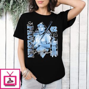 Erik Paulsen 44 North Carolina Baseball Player Collage Vintage T-Shirt