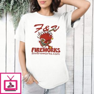 F & V Fireworks Graphic T-Shirt