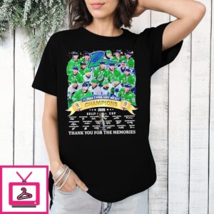 Florida Everblades Hockey 2026 Kelly Cup Champions Thank You For The Memories Signatures T-Shirt