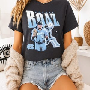 Folger Boaz Unc Baseball Player Pose Star T-Shirt