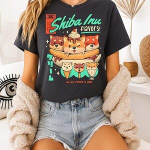 Icream Shiba Inu Flavors The Best Pupsicia In Town Cartoon T-Shirt