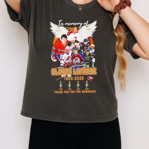 In Memory Of Claude Lemieux 1965-2026 4x Stanley Cup Thank You For The Memories Signature T-Shirt