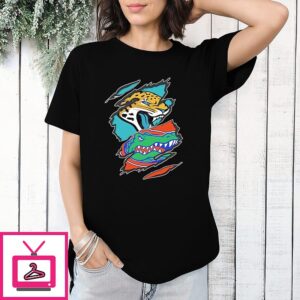 Jacksonville Jaguars And Florida Gators Two Teams One Heart Scratch T-Shirt