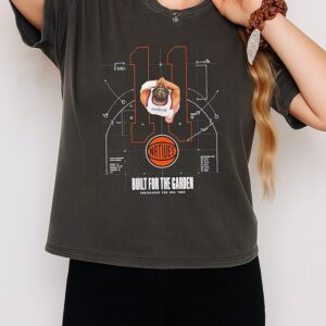 Jalen Brunson 11 Blueprint Built For The Garden Engineered For New York T-Shirt