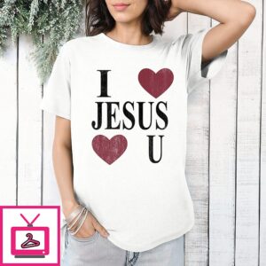Jalen Wilson Wearing I Heart Jesus U T-Shirt