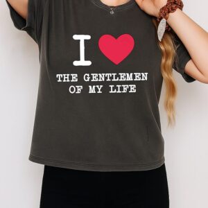Javier Reyes Wearing I Heart The Gentlemen Of My Life T-Shirt