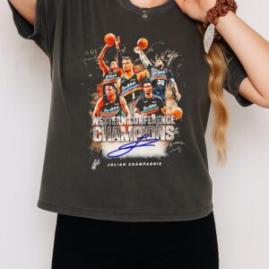 Julian Champagnie San Antonio Spurs 2025-26 NBA Finals Signature T-Shirt