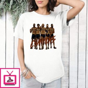 Knicks Championship Player Collage Pose Star T-Shirt