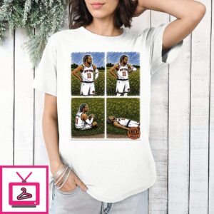 Knicks Jalen Brunson Whorled Tickseed Art Graphic T-Shirt