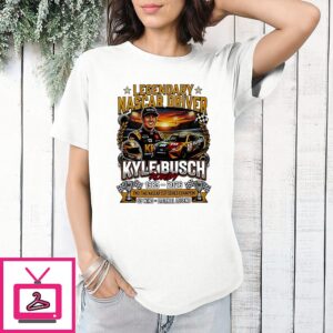 Legendary Nascar Driver Kyle Busch Rowdy 1985-2026 2-Time Nascar Cup Series Champion T-Shirt