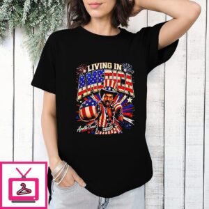 Living In America Rocky Apollo Creed 4th Of July T-Shirt