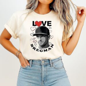 Love Alex Bregman Houston Astros Baseball Heart Signature T-Shirt