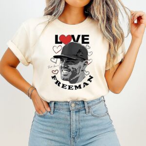 Love Freddie Freeman Los Angeles Dodgers Baseball Heart Signature T-Shirt