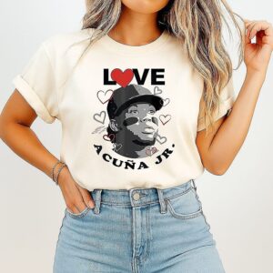 Love Ronald Acuña Jr. Atlanta Braves Baseball Signature T-Shirt