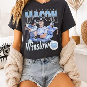 Macon Winslow Unc Baseball 90s Bootleg Vintage T-Shirt