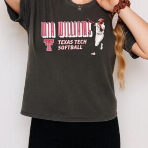 Mia Williams Texas Tech Red Raiders Softball Player Pose T-Shirt