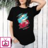 Miami Dolphins And Miami Heat Two Teams One Heart Scratch T-Shirt