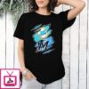Miami Dolphins And Miami Marlins Two Teams One Heart Scratch T-Shirt