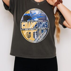 Mitch Marner Vegas Golden Knights 2026 Western Conference Champions Autographed T-Shirt