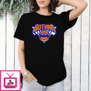 New York Knicks Ghotham City Logo Basketball T-Shirt