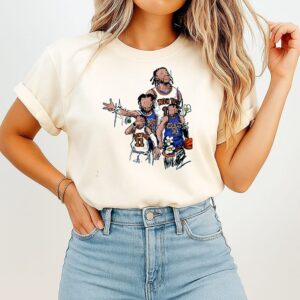 New York Knicks Jalen Brunson 2026 NBA Champions Flower Cartoon T-Shirt