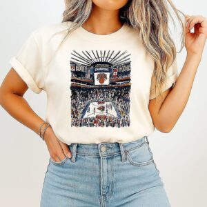 New York Knicks Madison Square Garden NBA Champions Art Graphic T-Shirt