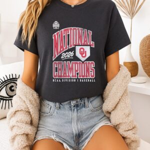 Oklahoma Sooners 2026 NCAA Di Baseball National Champions Tipping Point T-Shirt