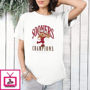 Oklahoma Sooners Cream 2026 Baseball National Champions Bear T-Shirt