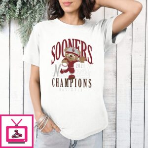 Oklahoma Sooners Cream 2026 Baseball National Champions Bear T-Shirt 2