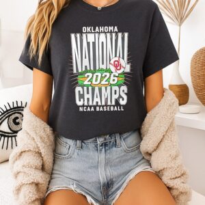 Oklahoma Sooners National Champions NCAA Baseball 2026 T-Shirt