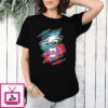 Philadelphia Eagles And Philadelphia Phillies Two Teams One Heart Scratch T-Shirt