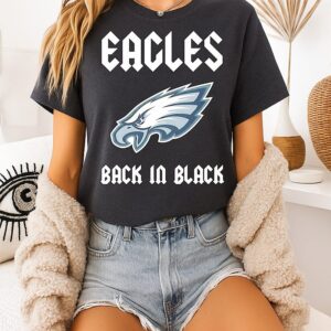 Philadelphia Eagles Back In Black Rugby Logo T-Shirt