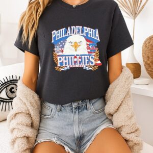 Philadelphia Phillies Celebrating America’s 250th National League Eagle T-Shirt