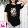 Pittsburgh Steelers And Georgia Bulldogs Two Teams One Heart Scratch T-Shirt