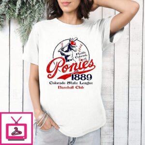 Pueblo Colorado Ponies 1889 Colorado State League Baseball Club T-Shirt
