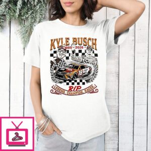 Rip Kyle Busch Rowdy 1985-2026 Legend Champion Racer T-Shirt