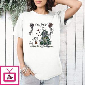 Robert Downey Jr I Love Doom Dad Doctor Doom Sketch T-Shirt