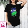 Seattle Seahawks And Oregon Ducks Two Teams One Heart Scratch T-Shirt