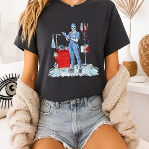 Skeleton Dead Surgical Nurse Graphic T-Shirt